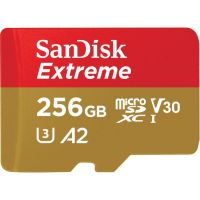 Card de memorie SanDisk Micro SD Extreme, 256GB, UHS-I U3, Class 10 + Adaptor SD