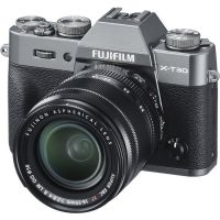 Aparat foto Mirrorless FUJIFILM kit X-T30 charcoal silver cu obiectiv XF-18-55