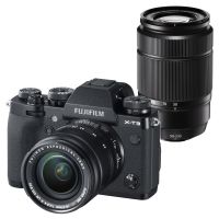 Aparat foto Mirrorless FUJIFILM kit X-T30 negru cu doua obiective XF-18-55 si XC50-23