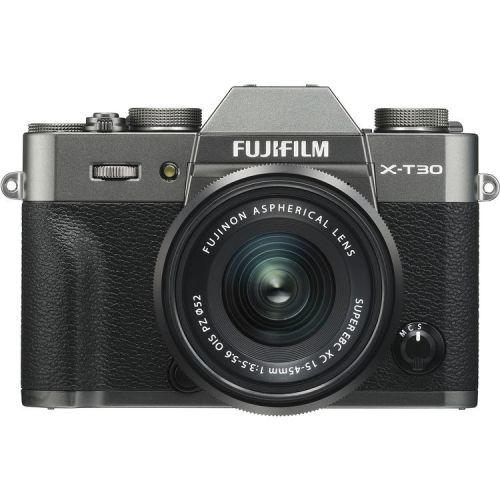 Aparat foto Mirrorless FUJIFILM kit X-T30 charcoal silver cu doua obiective XC15-45 si XC50-230