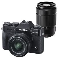 Aparat foto Mirrorless FUJIFILM kit X-T30 charcoal silver cu doua obiective XC15-45 si XC50-230