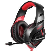 Casti gaming stereo Onikuma K1B Red cu LED