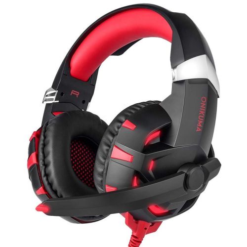 ONIKUMA K2 7.1 Surround Sound USB Gaming Headset, red