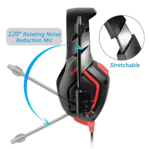 Pachet casti gaming stereo K1B Red+ mouse Akyta 3730