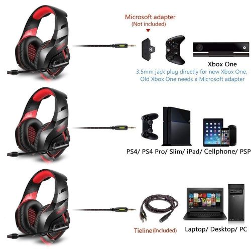 Pachet casti gaming stereo K1B Red+ mouse Akyta 3730