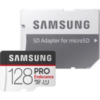 Card de memorie Samsung Micro-SDXC Pro Endurance 128GB pentru camere de supraveghere, Class 10 + adaptor SD