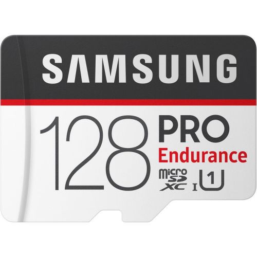 Card de memorie Samsung Micro-SDXC Pro Endurance 128GB pentru camere de supraveghere, Class 10 + adaptor SD