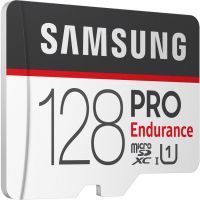 Card de memorie Samsung Micro-SDXC Pro Endurance 128GB pentru camere de supraveghere, Class 10 + adaptor SD