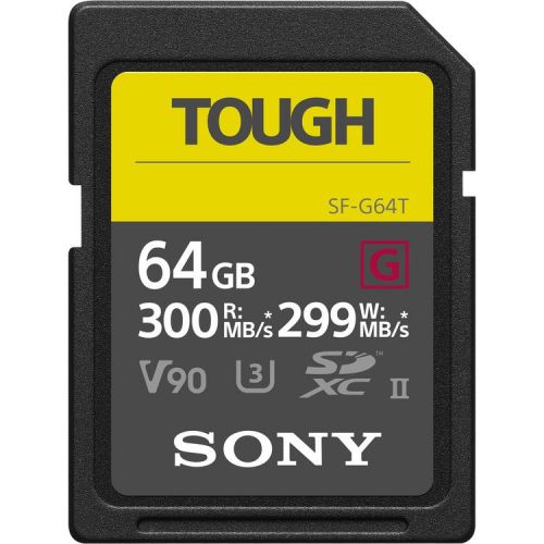 Card de memorie Sony SDXC Tough Professional, 64GB, UHS-II, Class 10, R300MB/s, W300MB/s