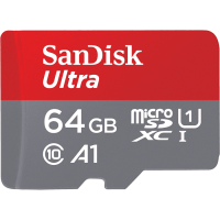 Card de memorie SanDisk Micro SD Ultra, 64GB, Class 10, Full HD, fara adaptor SD