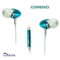 Casti audio cu microfon Akyta AC-E13 bleu, in ear