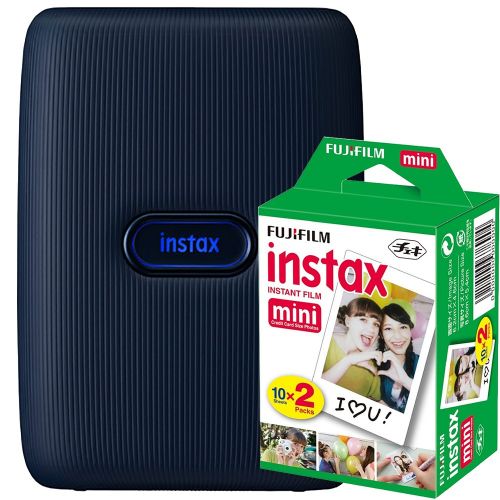 Fujifilm Instax mini smartphone printer Dark Denim+ 2x10 Instant film