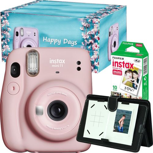 Fujifilm Instax Mini 11 Instant Camera - Blush Pink+10 mini instant film +gift box+photo frame bundle pack