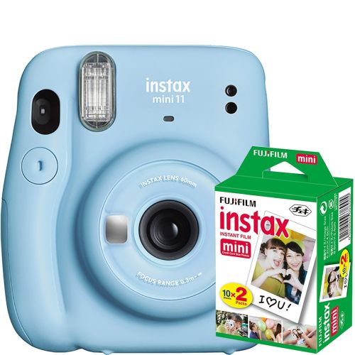 Aparat foto instant Fujifilm Instax mini 11, Sky Blue+ Film 2X10