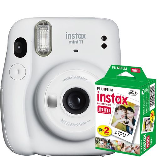 Aparat foto instant Fujifilm Instax mini 11, Ice White+ film 2x10