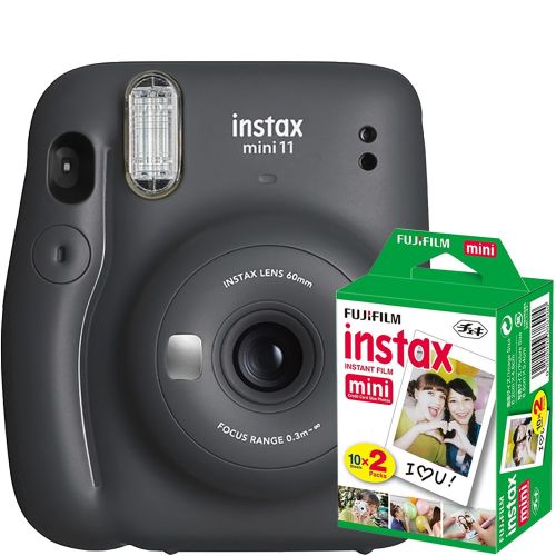 Fujifilm Instax Mini 11 Instant Camera - Charcoal Gray+20 mini instant film