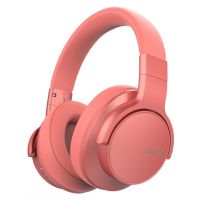 Casti audio Ausdom MIXCDER E7, ActiveNoiseCancelling, Bluetooth 5.0, Orange,over-ear, timp de redare 25 ore