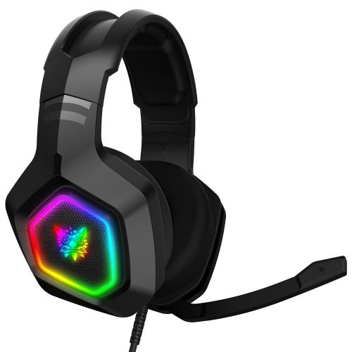 Onikuma K10 gamin fejhallgató, színes LED, sztereó hangzás, zajszűrő mikrofon, PS4/xbox/pc headset