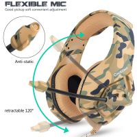 Onikuma K1B camounflage gaming headsets+headphones holder