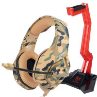 Onikuma K1B camounflage gaming headsets+headphones holder