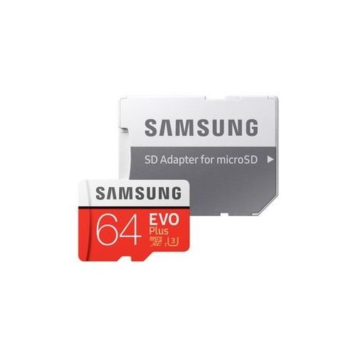 Card de memorie Samsung EVO Plus microSDXC 64GB, Class 10, U3 cu adaptor SD, R100MB/s, W20MB/s, 4K