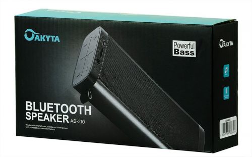 Преносима тонколона Akyta AB-210, Bluetooth, 6W, Черен