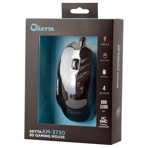 Gaming mouse Akyta AM-G3730, 3200DPI, negru