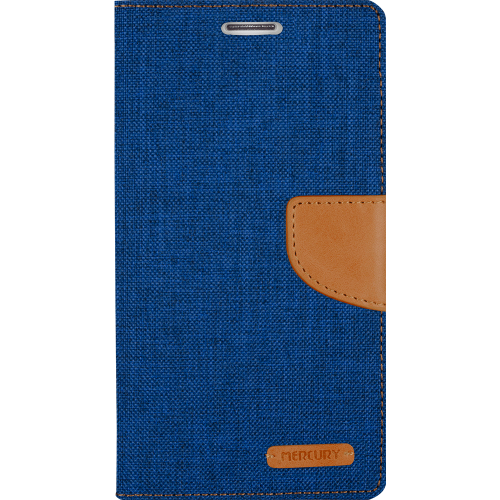 Husa de protectie Goospery Canvas Diary iPhone 6/6S Blue Camel