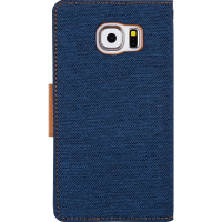 Husa de protectie Goospery Canvas Diary Samsung S6 Navy Camel