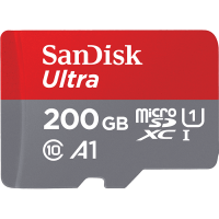 Card de memorie SanDisk Micro SD Ultra, 200GB, Class 10, Full HD